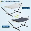 Nasitip Double Hammock with Foldable Steel Stand, 2-Person Outdoor Hammock with Pillow, 450LB Capacity, for Garden & Camping - 4 of 4