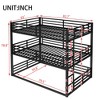 Kumasinova Bunk Bed,Metal Triple Bunk Bed with Ladder,Safety Guardrails for Kids,Bedroom,Noise-reduced Design - 2 of 4