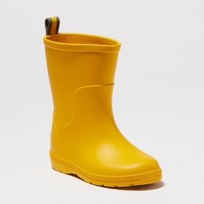 yellow mud boots