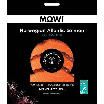 MOWI Red Wine Flavored Cold Smoked Norwegian Atlantic Salmon - 4oz
