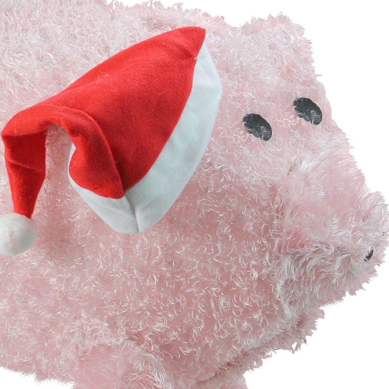 Northlight 28" Pink and Red LED Lighted Pig Christmas Outdoor Decoration, 3 of 6