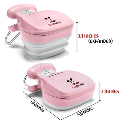 DogBuddy Medium Pink Portable Pooper Scooper with Leash Clip