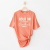 Simply Sage Market Women's Hold On Gotta Overthink About It Short Sleeve Garment Dyed Tee - 2 of 2