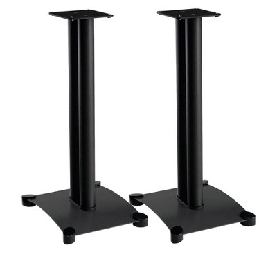 Sanus 26-Inch Black Steel Speaker Stands with Isolation Pads