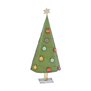 Transpac Metal 31.75 in. Holiday Tree with Baubles - 1 of 2