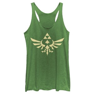 Women's Nintendo Triforce Racerback Tank Top - 1 of 3