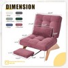 MOONMISS Comfortable Corduroy Adjustable Accent Chair and Footrest Set, Thick-Padded Lounge Chair For living room - 4 of 4