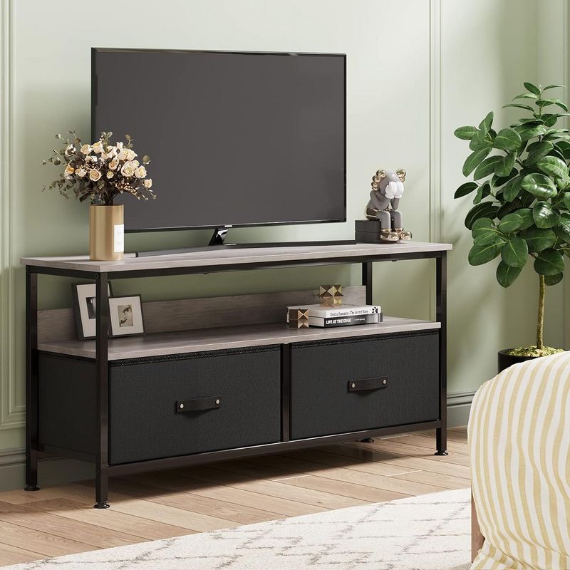 Dresser TV Stand 50 Inch Entertainment Center with Storage TV Stand for Bedroom Small TV Stand Dresser with Drawers and Shelves, 2 of 9