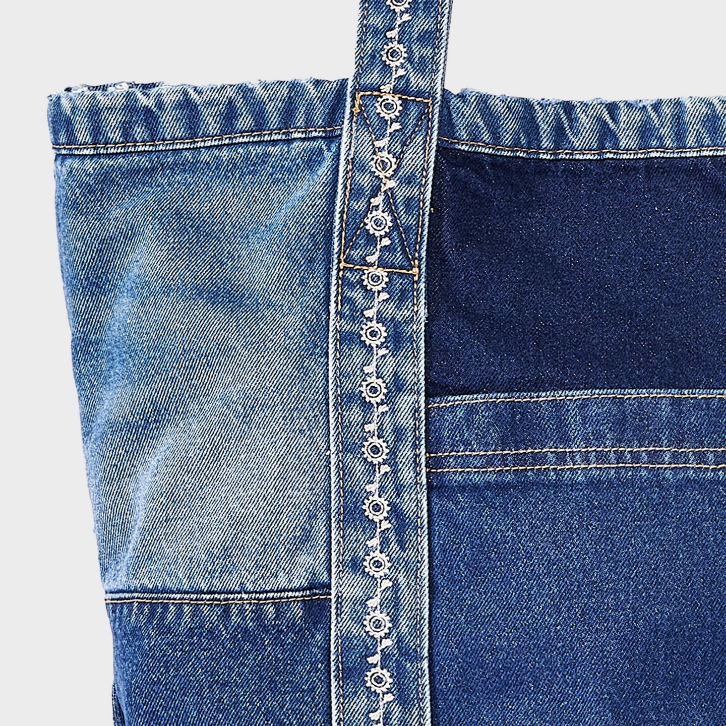 Сумка Universal Thread Denim Patchwork, цвет: Джинсовый — фото 5
