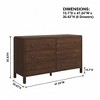 6 Drawer Dresser for Bedroom, 47" Wide Wood Dressers & Chests of Drawers, Mid Century Modern Dresser Texture for Bedroom, Living Room - 2 of 4