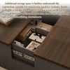 Famapy Stylish and Functional Coffee Table - Dark Grey Body with Brown Countertop, Ideal for Modern Living Rooms - 3 of 4