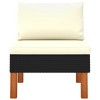 Lounge Set Poly Rattan and Solid Eucalyptus Wood - 2 of 4