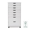 Cary 8 Drawer Rolling Storage Cart - Linon - image 4 of 4