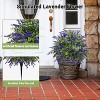 GAOMON Artificial Lavender Plant with Stake, Faux Purple Flower Bush for Outdoor & Indoor Decor, Patio, Garden, Porch, Window Box - 3 of 4