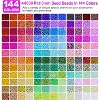 Glass Seed Beads Kit with 144 Colors, Includes Charms and Letters for Friendship Bracelet Making - 2 of 4