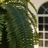 DR.Planzen Artificial Fern Plant with 33/39 leaves in 15.7"/16'' Plastic Planter (White/Coffee/Black) - Faux Indoor/Outdoor Plants Home Decor - 3 of 4