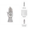 Sagebrook Home Resin Tattoo Hand Decorative Object, Intricate Design, Unique Home Accent Piece, Handcrafted Artwork - 3 of 4