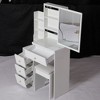 Vynxaria 29.2" Small Bedside Vanity Table with Cushioned Stool & Adjustable - 2 of 4