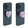 Unique Bargains Letter Heart Adhesive Phone Grip Purple 1 Pc - 3 of 4