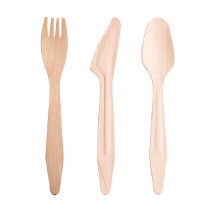 Smarty Had A Party Natural Birch Eco Friendly Wooden Cutlery Set - For 600 Guests - 1 of 4