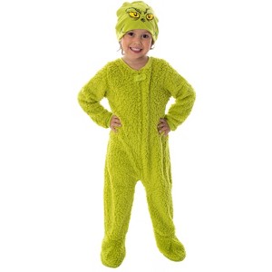 Seven Times Six Dr. Seuss GRINCH Matching Family Costume Pajama Union Suit Green - 1 of 3