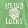 Girl's Dungeons & Dragons St. Patrick's Day Naturally Lucky Dice T-Shirt - image 2 of 4