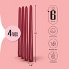 Leor & Lair 10" Taper Candles - 4 Pack - Unscented Tapered Candlesticks for Dinner, Home, and Holiday - 2 of 4