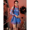 Whizmax Women's Chucky Costume Deluxe Adult Good Guy Costume Dress Cosplay Party Halloween Costume Blue M - 4 of 4