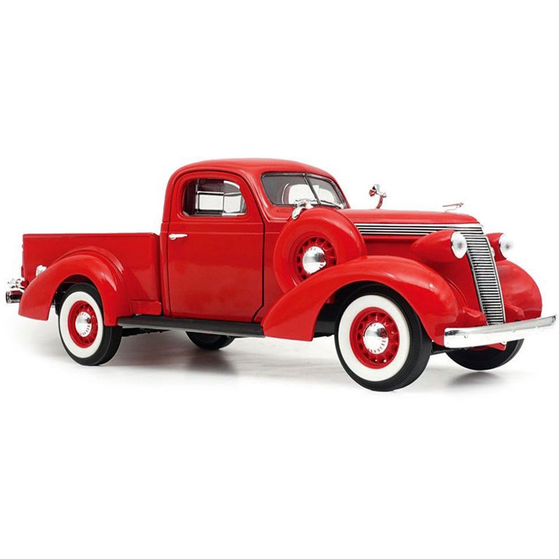 1937 Studebaker Coupe Express Pickup Truck Red 1/18 Diecast Model Car by Road Signature, 2 of 4