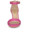 Allegra K Women's Faux Leather Adjustable Ankle Strap Kitten Heel Sandals - 2 of 4