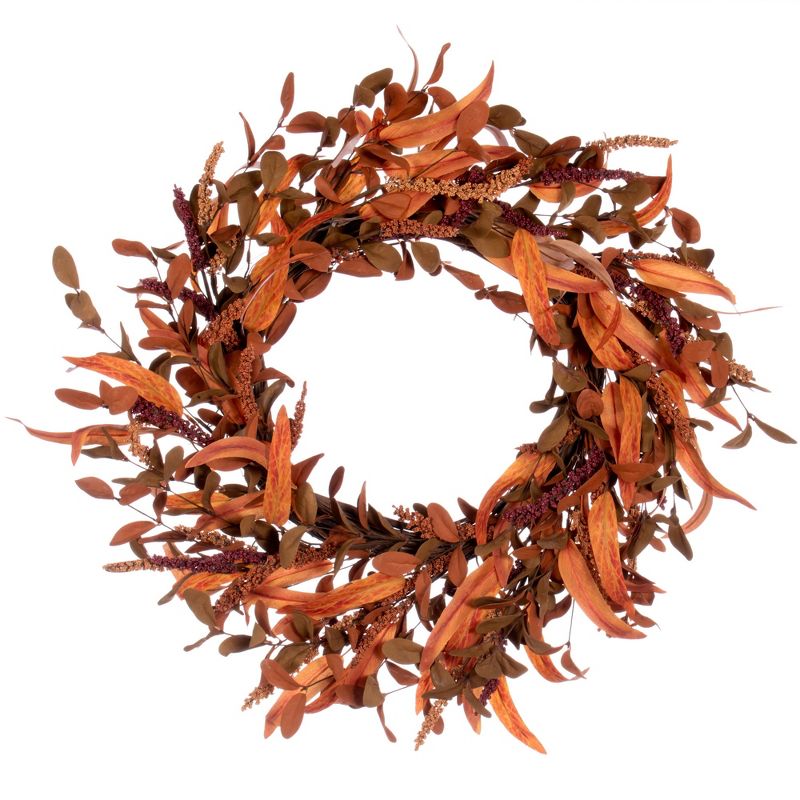 Vickerman 22" Artificial Autumn Berry and Foliage Wreath, 1 of 7