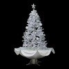 Northlight Lighted Musical Snowing Artificial White Tinsel Christmas Tree - 6' - White LED Lights - 3 of 4