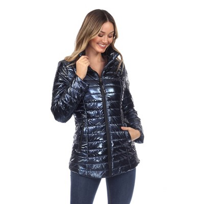 Metallic Puffer Coat - White Mark