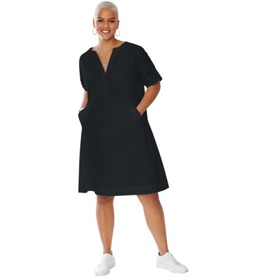 Woman Within Plus Size Y-Neckline Dress
