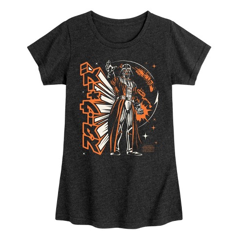 Girls' - Star Wars - Darth Vader Grip On The Galaxy Fitted Short Sleeve Graphic T-Shirt - image 1 of 4