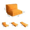 MAXYOYO Bean Bag Sofa Bed - Foldable Corduroy Floor Sofa, Washable, Orange - 3 of 4