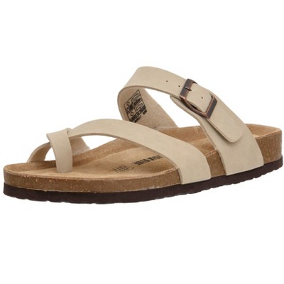 CUSHIONAIRE Men's Luna-M Cork footbed Sandal with +Comfort