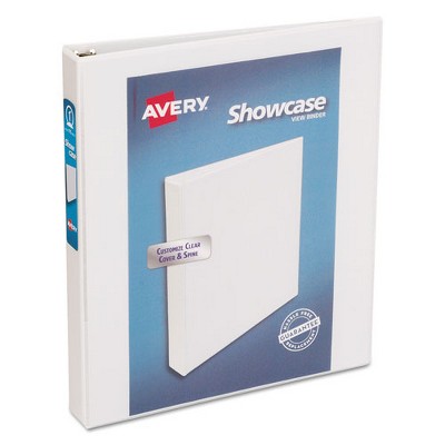 Photo 1 of Avery Showcase Economy View Binder with Round Rings, 3 Rings, 1" Capacity, 11 x 8.5, White