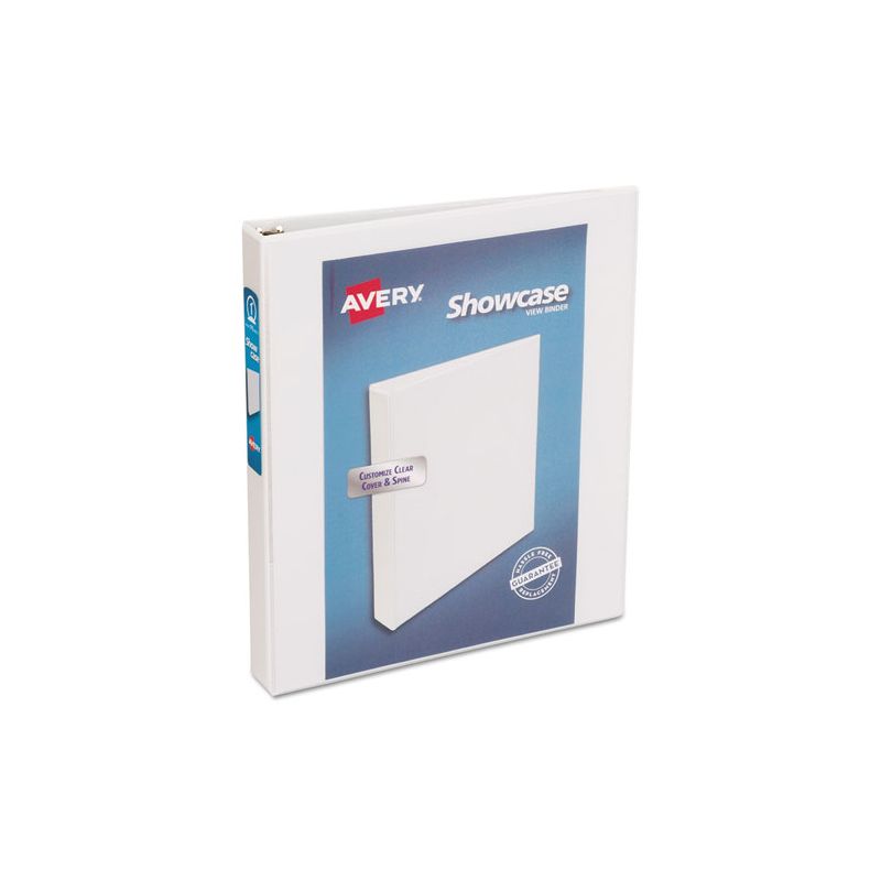 Avery Showcase Economy View Binder with Round Rings, 3 Rings, 1" Capacity, 11 x 8.5, White, 1 of 8