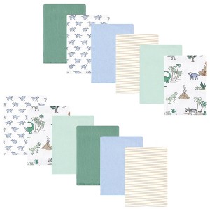 Luvable Friends Hudson Baby Flannel Burp Cloths 12pk Set - 1 of 2
