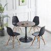 Vynxaria 31.5-Inch Black and Walnut End Table - Mid-Century Tulip Dining & Versatile Coffee Table - 4 of 4