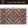 Briarwood Lane Everyday Coir Doormat 48x30 Blue Damask Coir Doormat - 3 of 3