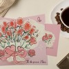 Unique Bargains Floral 3D Greeting Cards with Envelope and Message Note 1 Set - 2 of 4