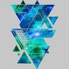 Men's Design By Humans Geometric Triangles Outer Space Galaxy By Limhengs T-Shirt - 2 of 4