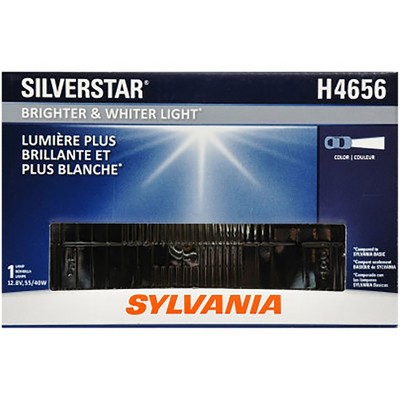 SYLVANIA - H4656 SilverStar Sealed Beam Headlight - High Performance Halogen Headlight Replacement (100x165), Brighter & Whiter Light for Added Clarity Downroad and Sideroad, (Contains 1 Bulb)