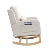 Okak Modern Accent Chairs for Bedroom, 27.5 "W Modern Accent High Back Living Room Casual Armchair Rocker with One Lumbar Pillow - 4 of 4