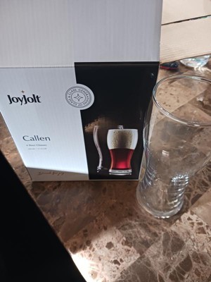 JoyJolt Callen Beer Glasses Set of 4 (FOUR). Pint Glass Capacity, Craf –  SHANULKA Home Decor