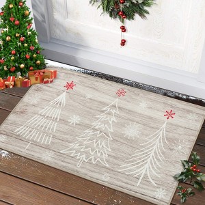 Christmas Floor Mats Kitchen Mat Indoor Christmas Printed Area Rugs for Living Room Bedroom Foldable Low Pile Non Slip Carpet - 1 of 4