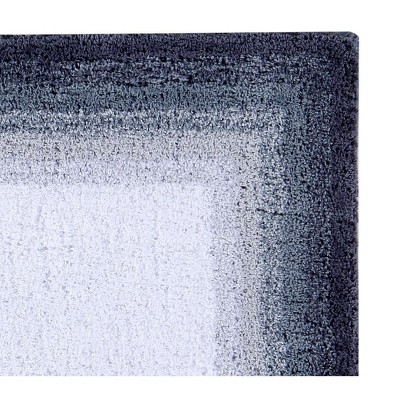 Gray Cotton Tufted Ombre Bath Rug Set, 2 Pieces
