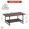 2-Tier Coffee Tables for Living Room, 41" Rectangular Coffee Table Center Tea Tables with Sturdy Frame - 2 of 4
